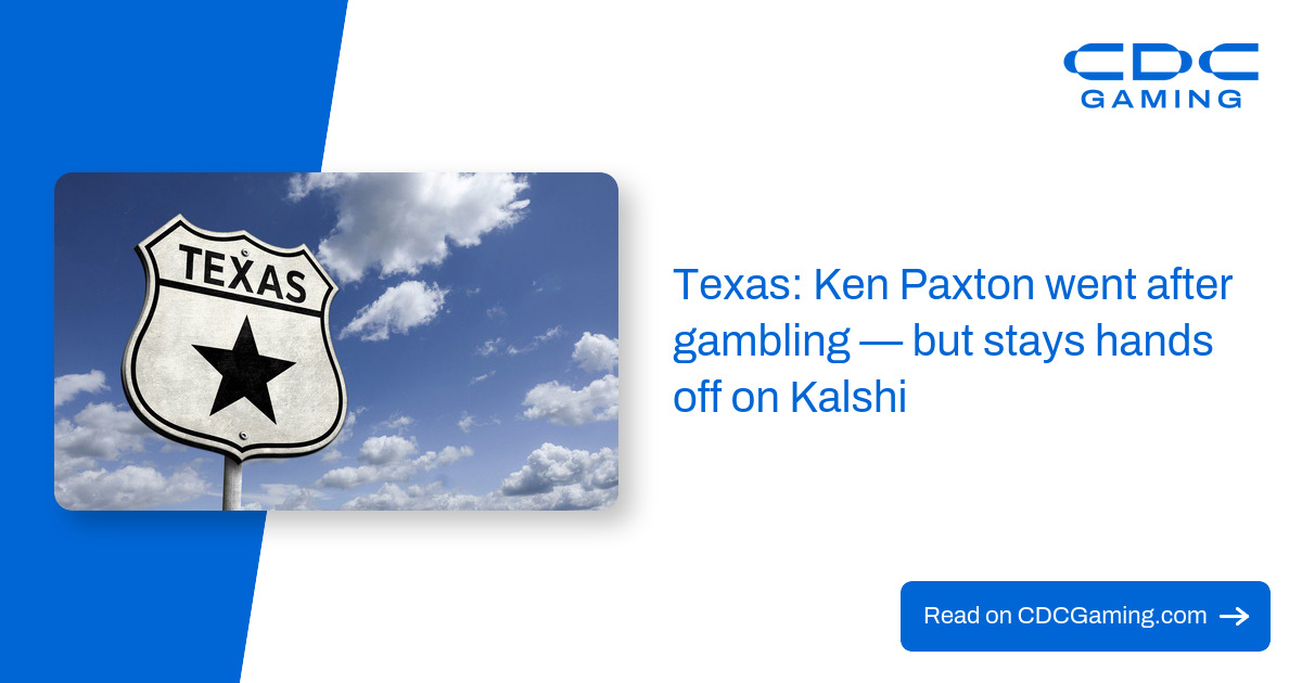 Texas: Ken Paxton went after gambling — but stays hands off on Kalshi
